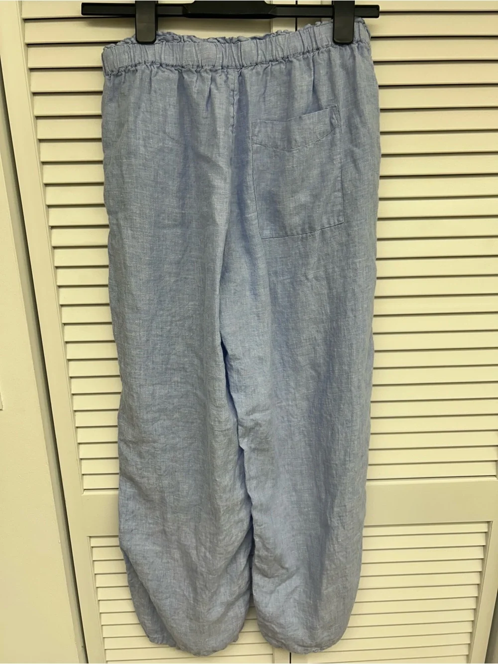 Light Blue Elastic Waist Linen Pants J Crew